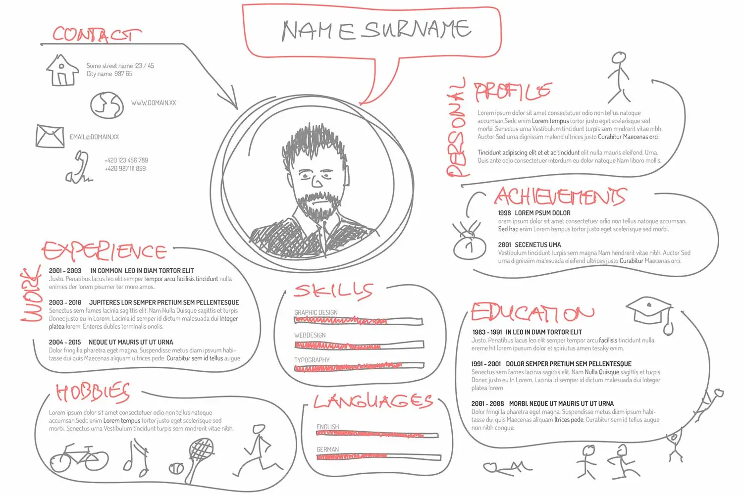 Handwritten resume design