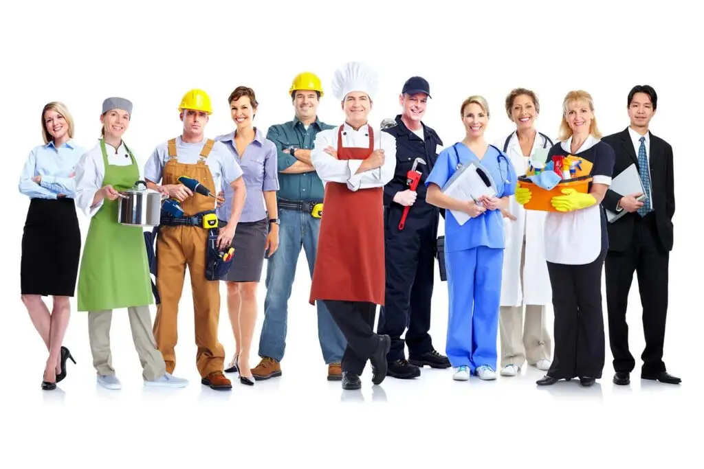 group of people of various occupations