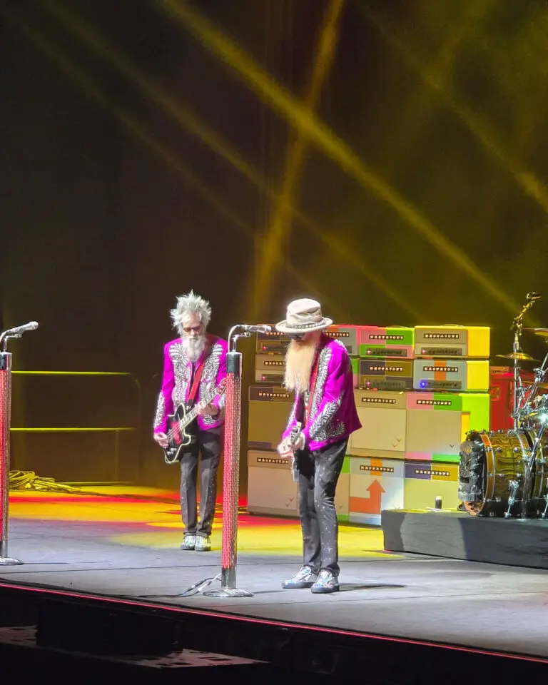 ZZ Top performing on stage in Sydney, May 2025